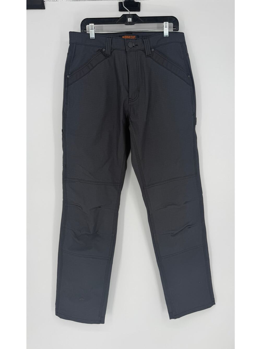 Ridgecut Tough Wear Work Pants 32x34 (33.5 Actual) Charcoal Double Knee Ripstop